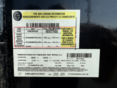 New 2025 Sure-Trac 8.5x24+4 Standard Duty 15K GN Beavertail Deckover Trailer