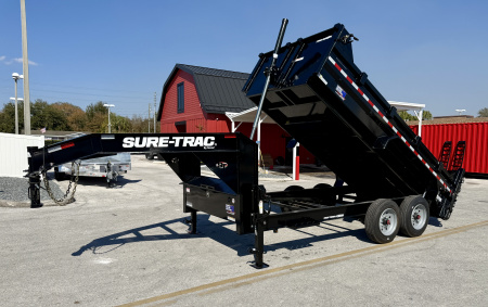 New 2025 Sure-Trac 7x14 Pro Series Telescopic GN 17.6K Dump Trailer