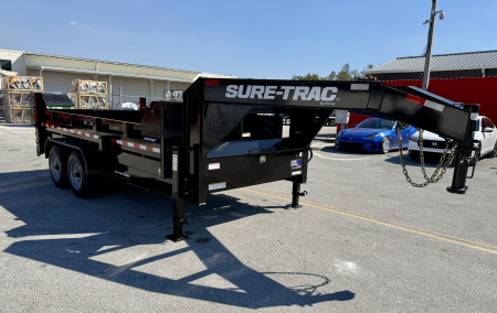 New 2025 Sure-Trac 7x14 Pro Series Telescopic GN 17.6K Dump Trailer