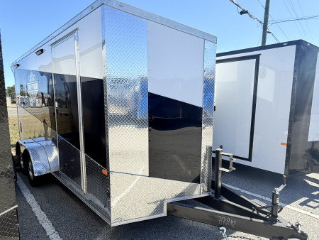 New 2026 Rock Solid Cargo 7x16 Motorcycle Trailer