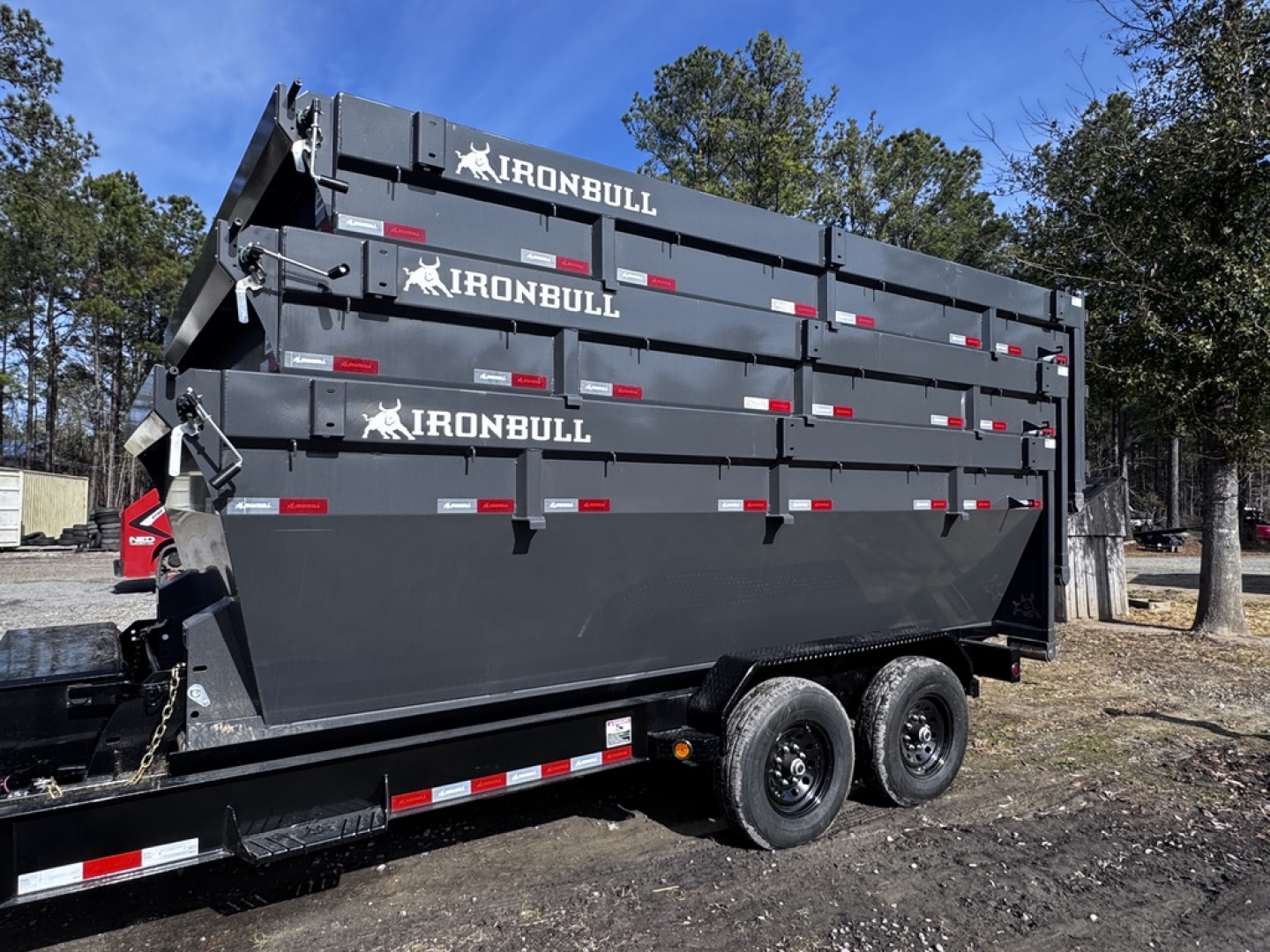New 2026 Iron Bull 83X16 Bumper pull DUMP BIN TRAILER 14K 3 bin Package