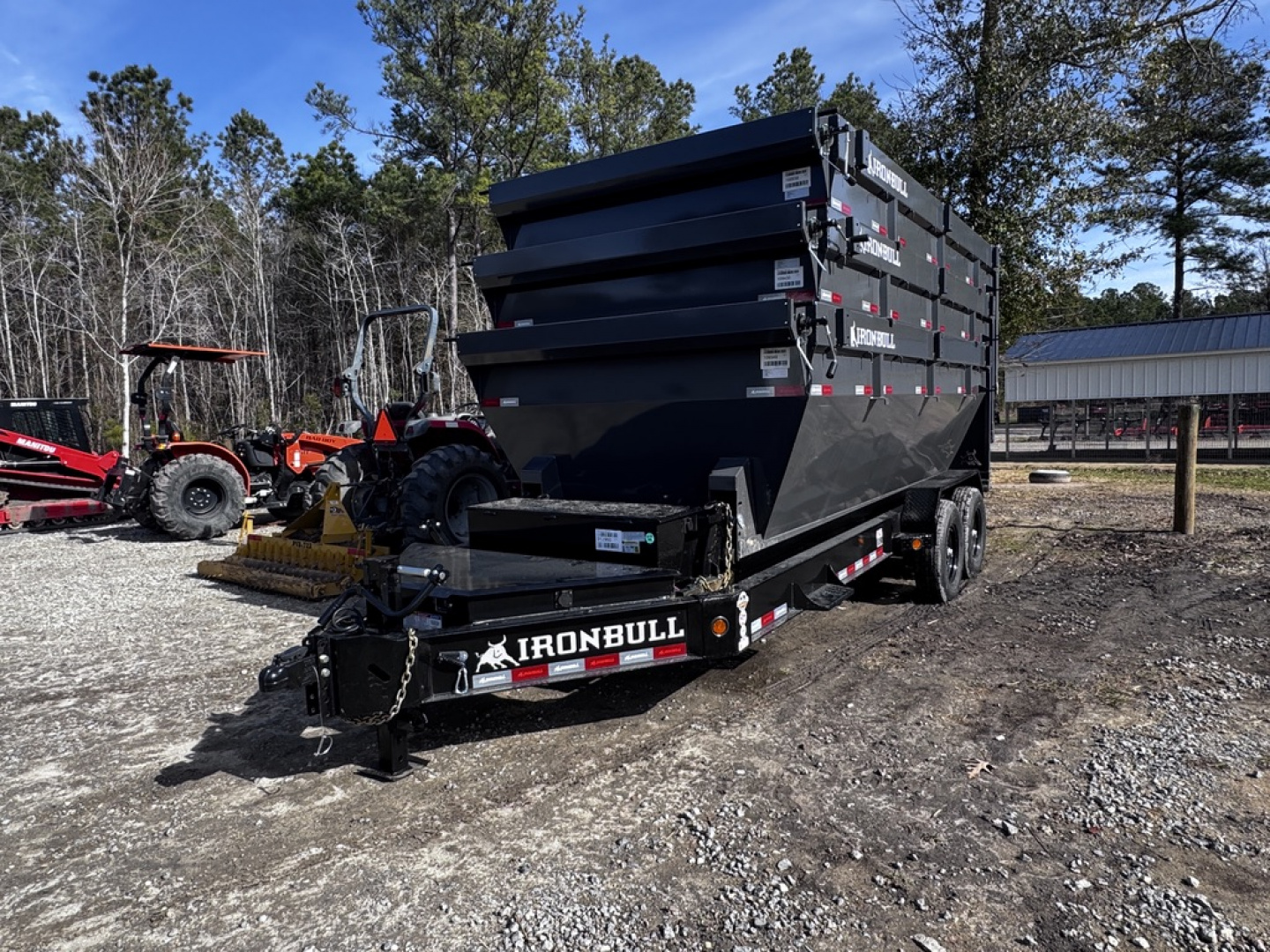 New 2026 Iron Bull 83X16 Bumper pull DUMP BIN TRAILER 14K 3 bin Package