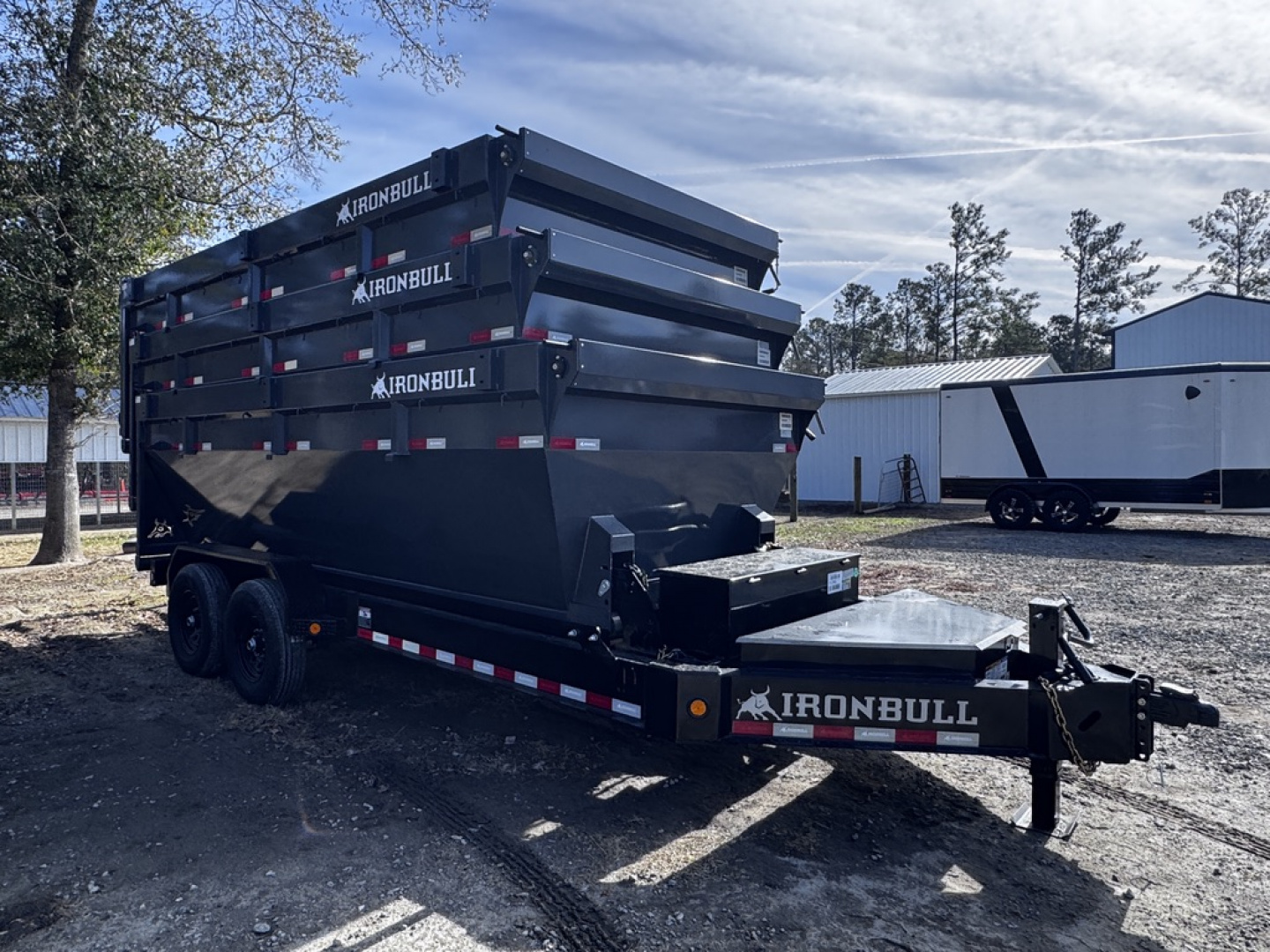 New 2026 Iron Bull 83X16 Bumper pull DUMP BIN TRAILER 14K 3 bin Package