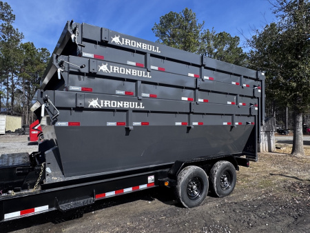 New 2026 Iron Bull 83X16 Bumper pull DUMP BIN TRAILER 14K 3 bin Package