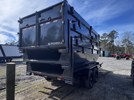 New 2026 Iron Bull 83X16 Bumper pull DUMP BIN TRAILER 14K 3 bin Package