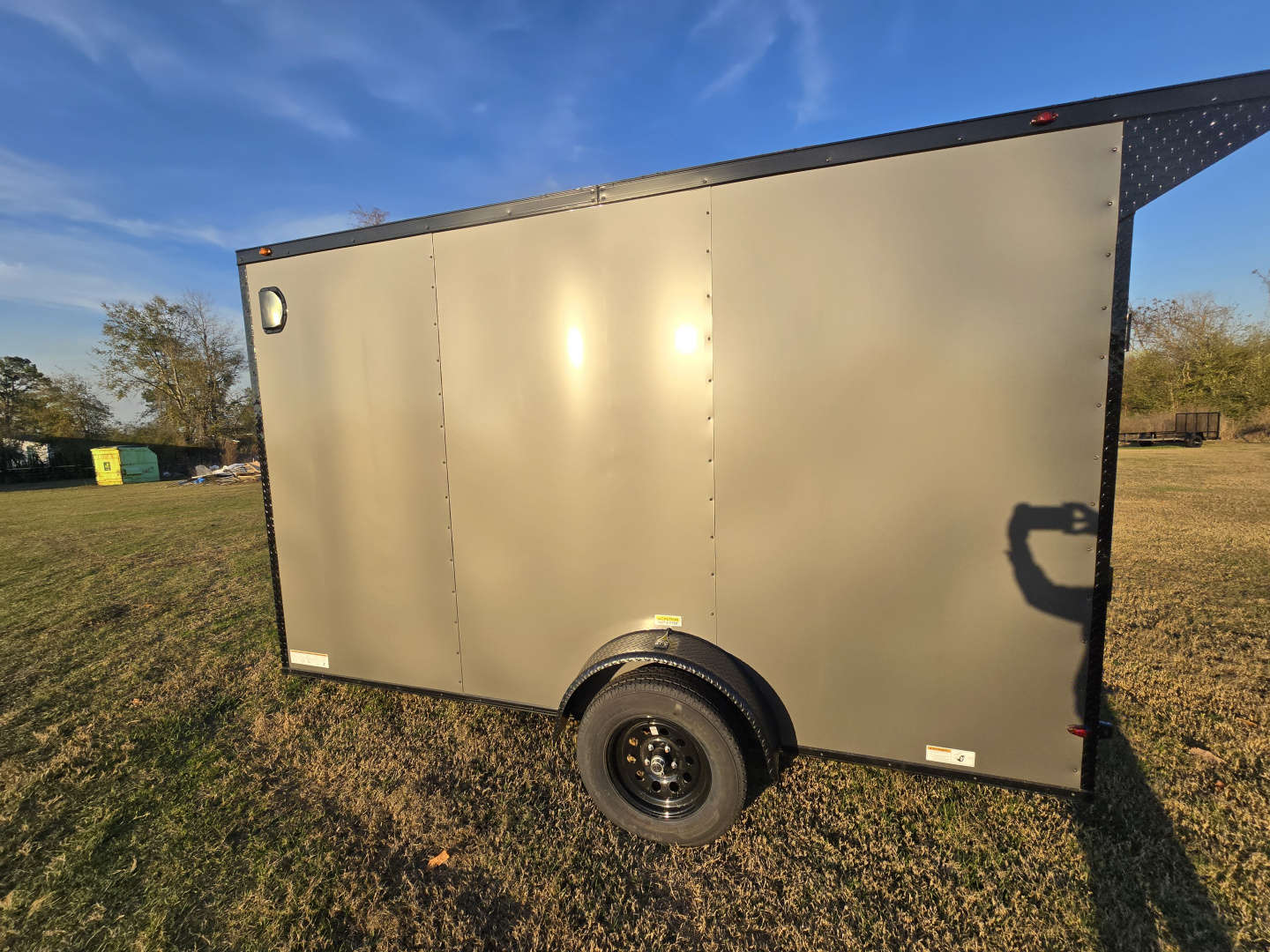 New 2026 Other 6X12SA SOUTH RIVER Cargo / Enclosed Trailer Charcoal Blackout w Rear Spoiler