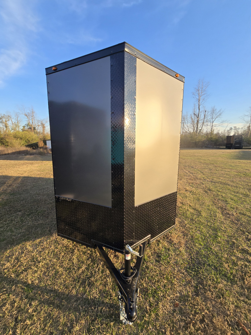 New 2026 Other 6X12SA SOUTH RIVER Cargo / Enclosed Trailer Charcoal Blackout w Rear Spoiler