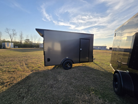 New 2026 Other 6X12SA SOUTH RIVER Cargo / Enclosed Trailer Charcoal Blackout w Rear Spoiler