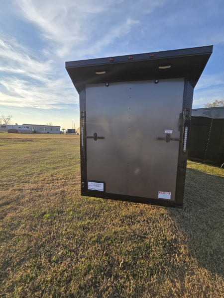 New 2026 Other 6X12SA SOUTH RIVER Cargo / Enclosed Trailer Charcoal Blackout w Rear Spoiler