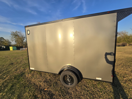 New 2026 Other 6X12SA SOUTH RIVER Cargo / Enclosed Trailer Charcoal Blackout w Rear Spoiler