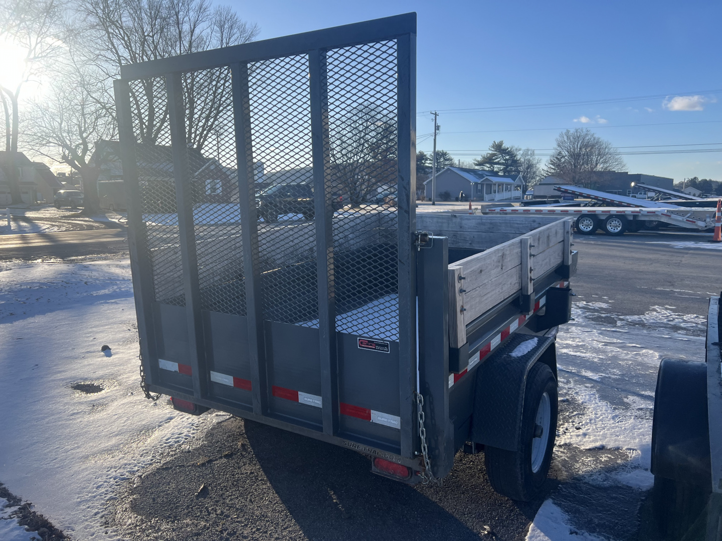 Used 2020 Sure-Trac 5x8 5K Landscape Dump Trailer