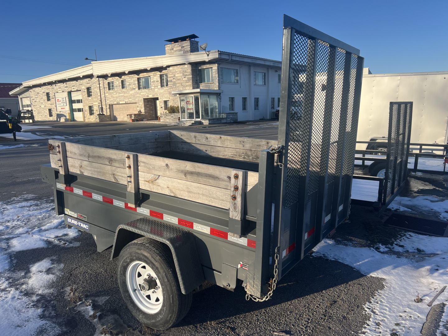 Used 2020 Sure-Trac 5x8 5K Landscape Dump Trailer