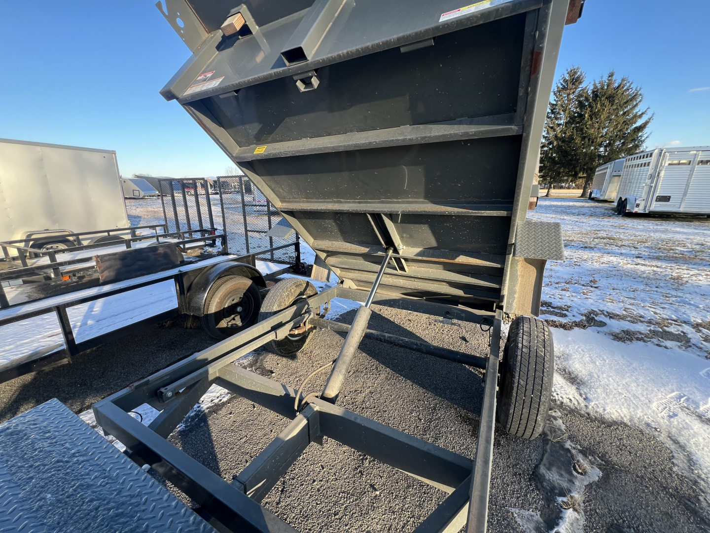 Used 2020 Sure-Trac 5x8 5K Landscape Dump Trailer