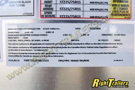 New 2026 8.5X28 inTech RACE TRAILER