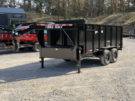 New 2025 TrailMaxx Trailers 83X14 HIGH SIDE Telescopic 14K GVWR GOOSENECK Dump Trailer