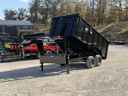 New 2025 TrailMaxx Trailers 83X14 HIGH SIDE Telescopic 14K GVWR GOOSENECK Dump Trailer