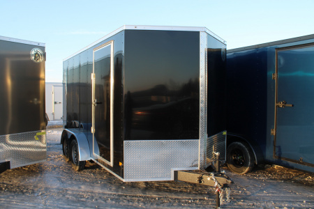 New 2026 Darkhorse Cargo 7x 14 + 12  R BLACKOUT Cargo / Enclosed Trailer