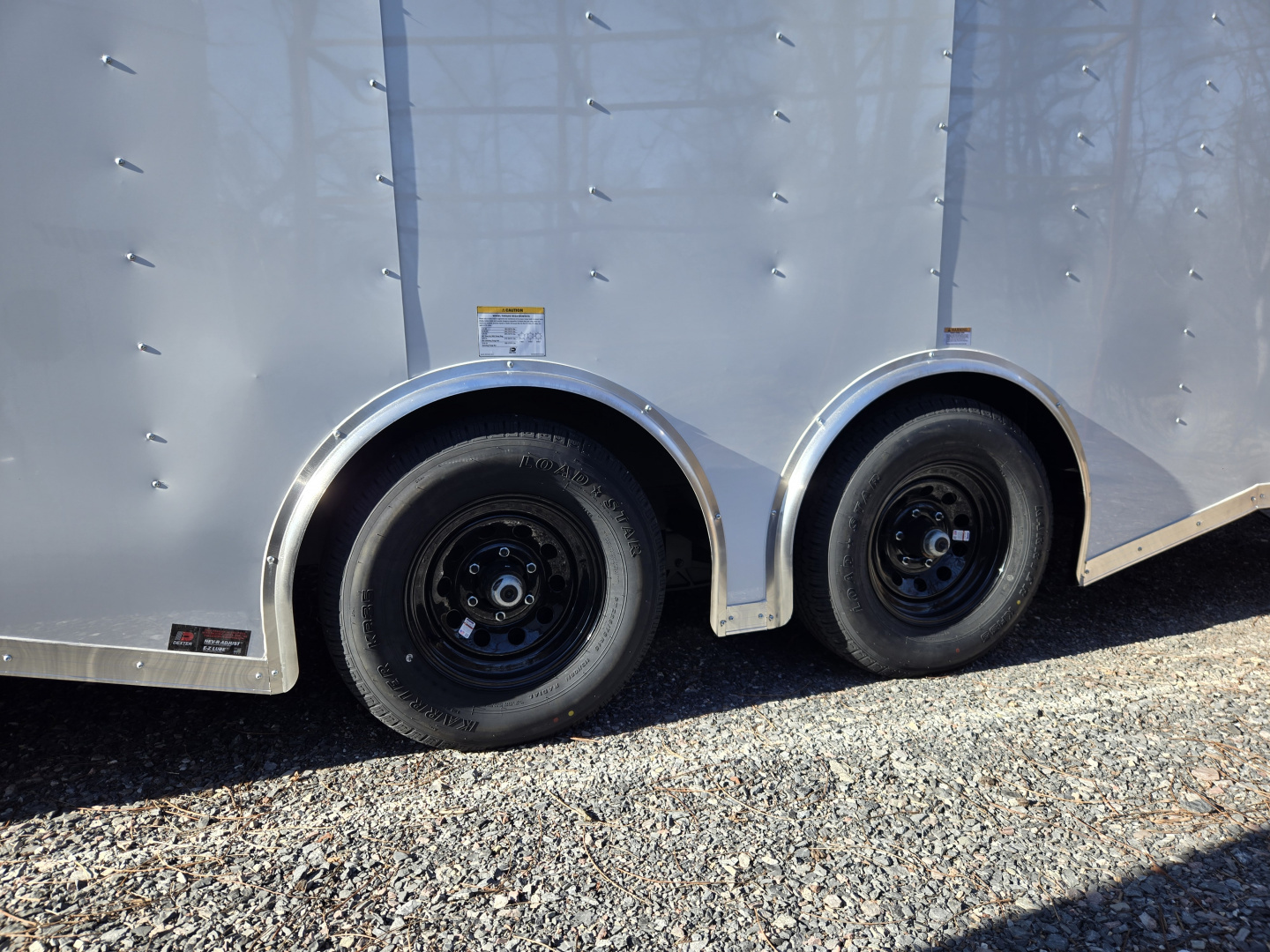 New 8.5 X 24 Homesteader Intrepid HD V-Nose Enclosed Cargo Trailer, 10k GVWR ****White w/.080 PolyCor Side Panels, Spread Axles, Rear Spoiler w/Lights