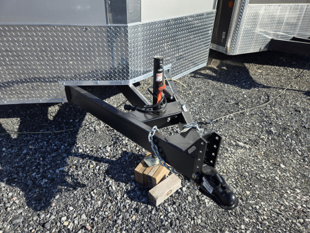 New 8.5 x 24 Look ST DLX V-Nose Enclosed Cargo Trailer, 10k GVWR ***Silver Composite Panels, 16" OC Walls, 12" Ext. Tongue, Black Alum Wheels, Rear Flare w/Lights