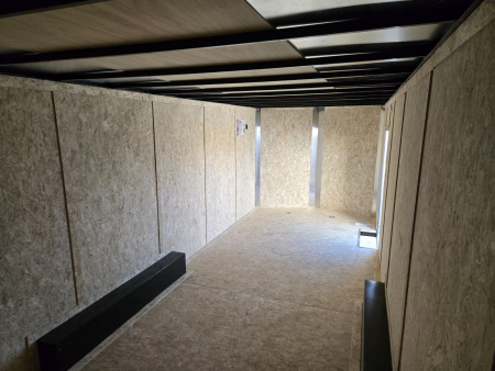 New 8.5 x 24 Look ST DLX V-Nose Enclosed Cargo Trailer, 10k GVWR ***Silver Composite Panels, 16" OC Walls, 12" Ext. Tongue, Black Alum Wheels, Rear Flare w/Lights