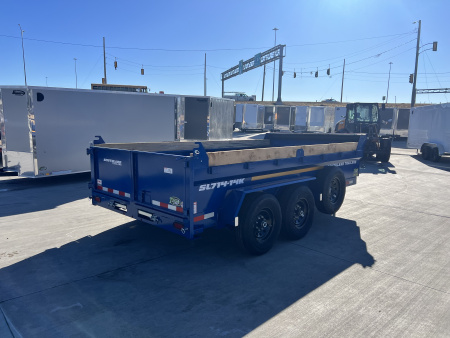 New LOWEST PRICES NEW 2026 Southland 14ft Low Profile Dump Trailer 2-7000 lb axles =14K with Ramps