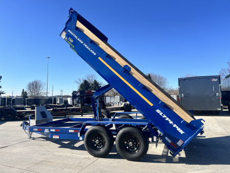 New LOWEST PRICES NEW 2026 Southland 14ft Low Profile Dump Trailer 2-7000 lb axles =14K with Ramps