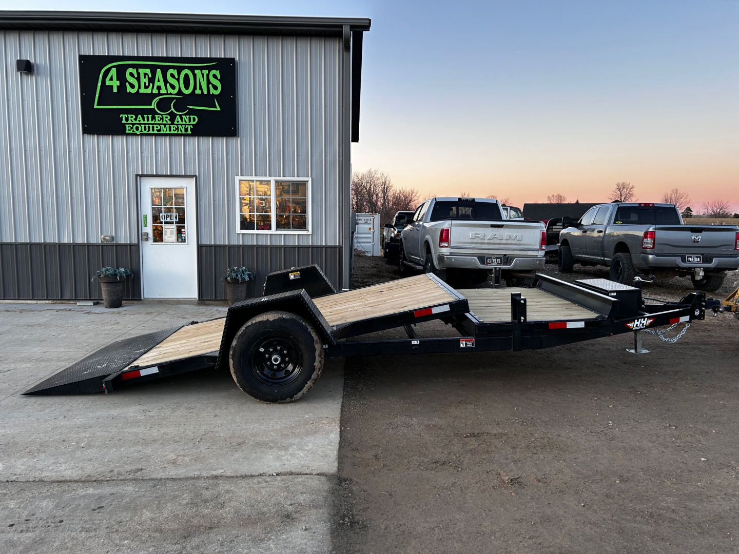 New 2026 H&H Trailers 78X12+4 HD SPLIT DECK GRAVITY TILT 7.8K GVWR Equipment Trailer