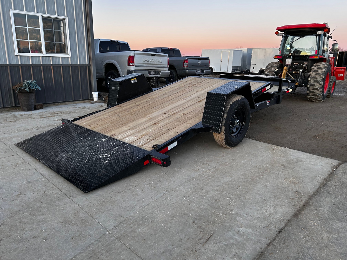 New 2026 H&H Trailers 78X12+4 HD SPLIT DECK GRAVITY TILT 7.8K GVWR Equipment Trailer