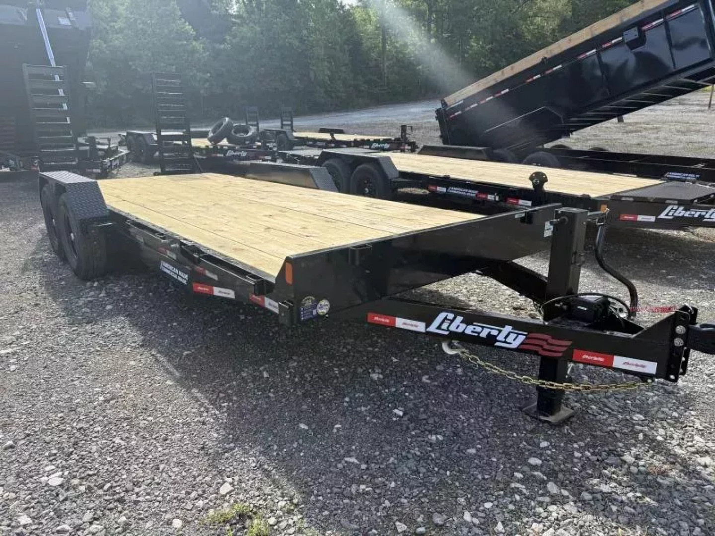 New 2026 Liberty LE14K 20’ Equipment Trailer stand up ramps, 14K GVWR