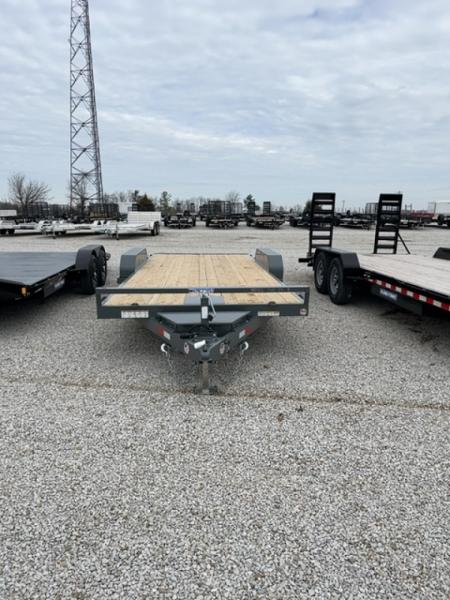 New 2026 Charcoal Gray Sure-Trac 7 x 20 (18+2) 10K C-Channel Car Hauler