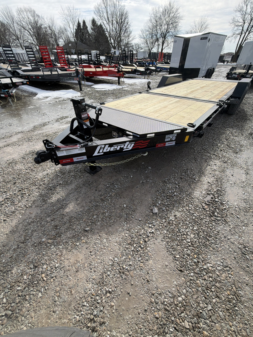 New 2026 LIBERTY LT14K83X22SPB8WF Tilt Trailer 83X22 TA PARTIAL (GVW:15400) MIDNIGHT BLACK