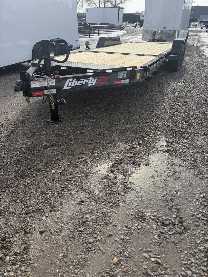 New 2026 LIBERTY LT14K83X22SPB8WF Tilt Trailer 83X22 TA PARTIAL (GVW:15400) MIDNIGHT BLACK