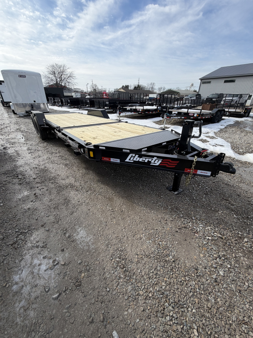 New 2026 LIBERTY LT14K83X22SPB8WF Tilt Trailer 83X22 TA PARTIAL (GVW:15400) MIDNIGHT BLACK