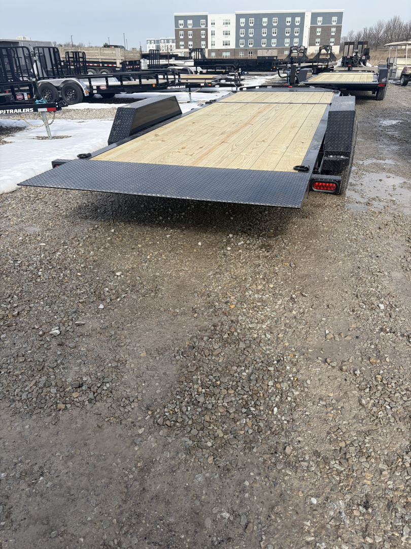 New 2026 LIBERTY LT14K83X22SPB8WF Tilt Trailer 83X22 TA PARTIAL (GVW:15400) MIDNIGHT BLACK