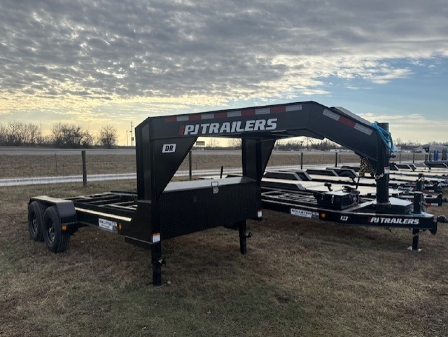 New 2026 PJ Trailers 14 Foot GOOSENECK Rollster Roll Off Dump Trailer