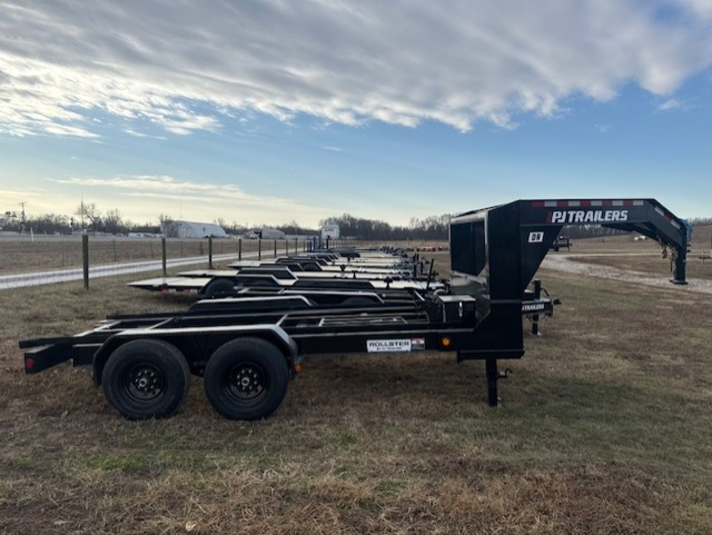 New 2026 PJ Trailers 14 Foot GOOSENECK Rollster Roll Off Dump Trailer