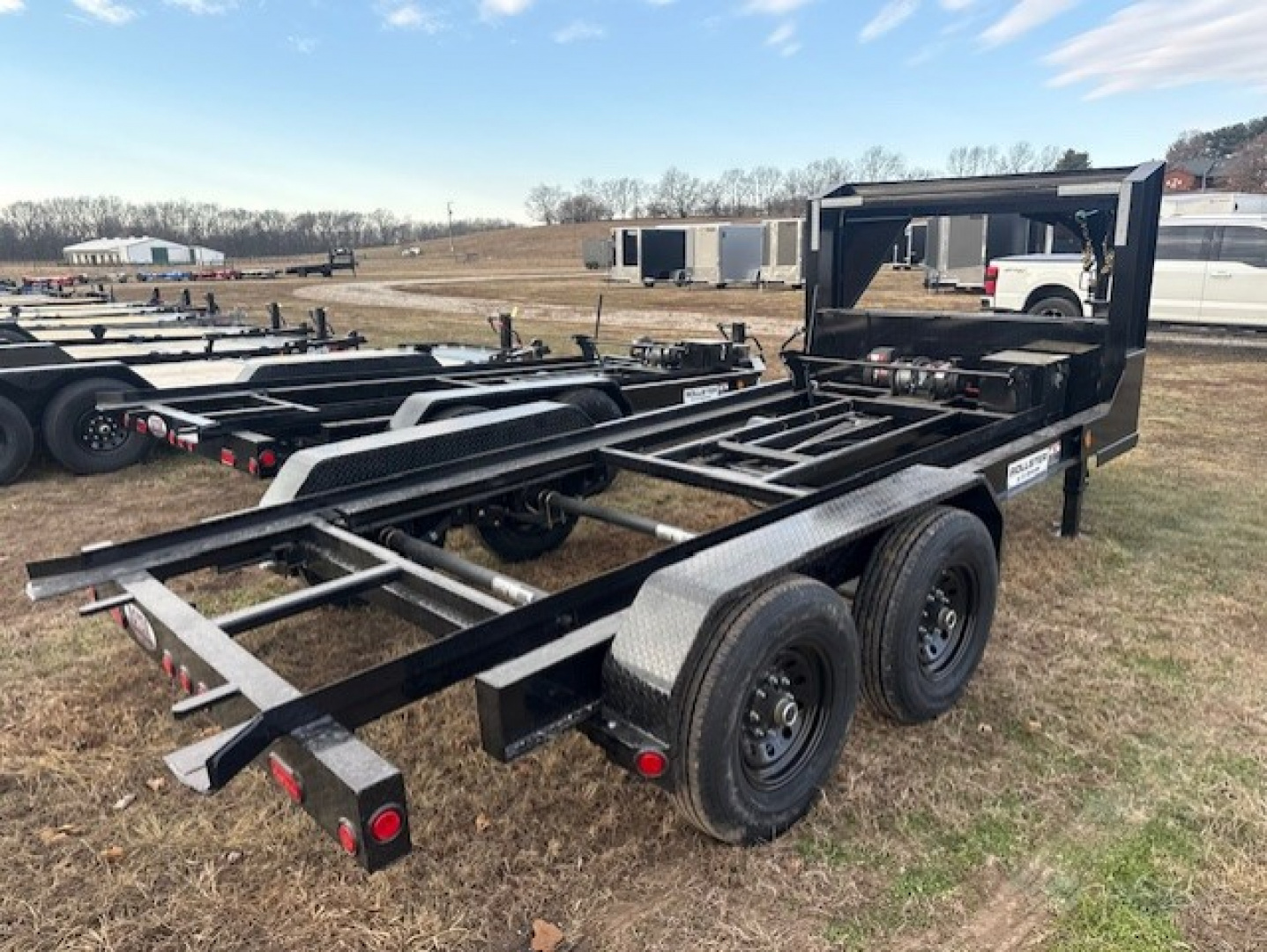 New 2026 PJ Trailers 14 Foot GOOSENECK Rollster Roll Off Dump Trailer