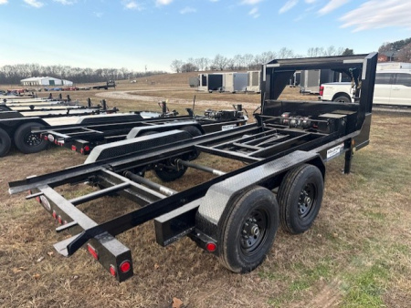 New 2026 PJ Trailers 14 Foot GOOSENECK Rollster Roll Off Dump Trailer