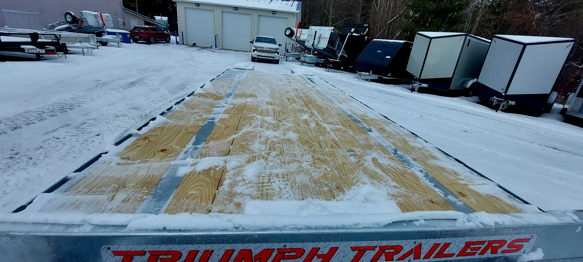 New 102X20+5 GALVANIZED DECKOVER EQUIPMENT TRAILER 7 K AXLES HYDRAULIC JACK PINTLE RING 2026 TRIUMPH