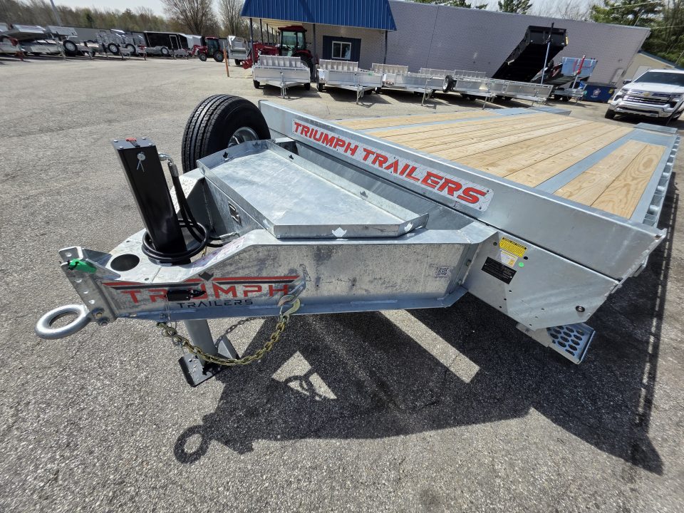 New 102X20+5 GALVANIZED DECKOVER EQUIPMENT TRAILER 7 K AXLES HYDRAULIC JACK PINTLE RING 2026 TRIUMPH