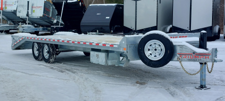 New 102X20+5 GALVANIZED DECKOVER EQUIPMENT TRAILER 7 K AXLES HYDRAULIC JACK PINTLE RING 2026 TRIUMPH