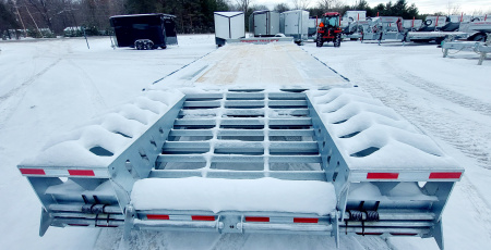New 102X20+5 GALVANIZED DECKOVER EQUIPMENT TRAILER 7 K AXLES HYDRAULIC JACK PINTLE RING 2026 TRIUMPH