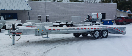 New 102X20+5 GALVANIZED DECKOVER EQUIPMENT TRAILER 7 K AXLES HYDRAULIC JACK PINTLE RING 2026 TRIUMPH