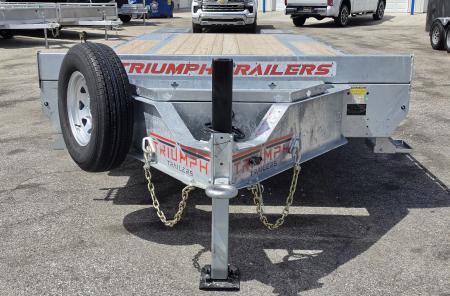 New 102X20+5 GALVANIZED DECKOVER EQUIPMENT TRAILER 7 K AXLES HYDRAULIC JACK PINTLE RING 2026 TRIUMPH