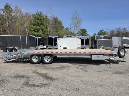 New 102X20+5 GALVANIZED DECKOVER EQUIPMENT TRAILER 7 K AXLES HYDRAULIC JACK PINTLE RING 2026 TRIUMPH