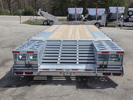 New 102X20+5 GALVANIZED DECKOVER EQUIPMENT TRAILER 7 K AXLES HYDRAULIC JACK PINTLE RING 2026 TRIUMPH