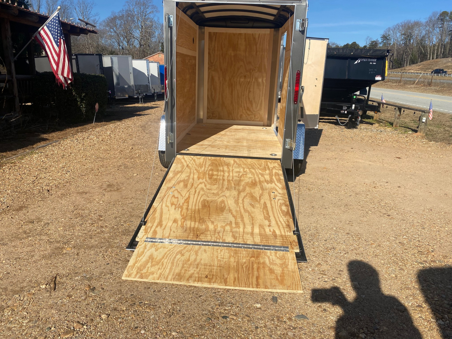 New 2026 Homesteader Trailer 5X8 Cargo / Enclosed Trailer with Rear Ramp