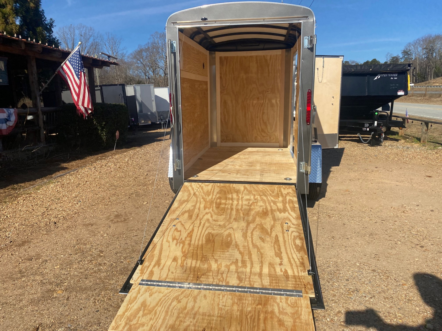 New 2026 Homesteader Trailer 5X8 Cargo / Enclosed Trailer with Rear Ramp