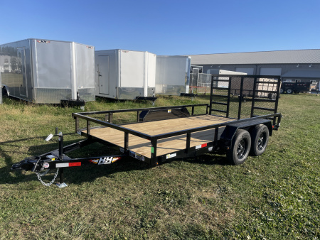 New 2026 H&H Trailers 82x14 Tandem Rail Side Utility