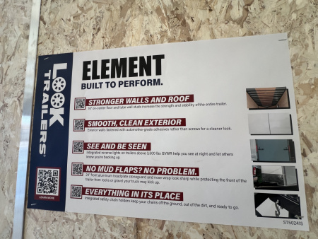 New 2026 Look Trailers 7x16 7K Element SE RAMP DOOR Cargo / Enclosed Trailer